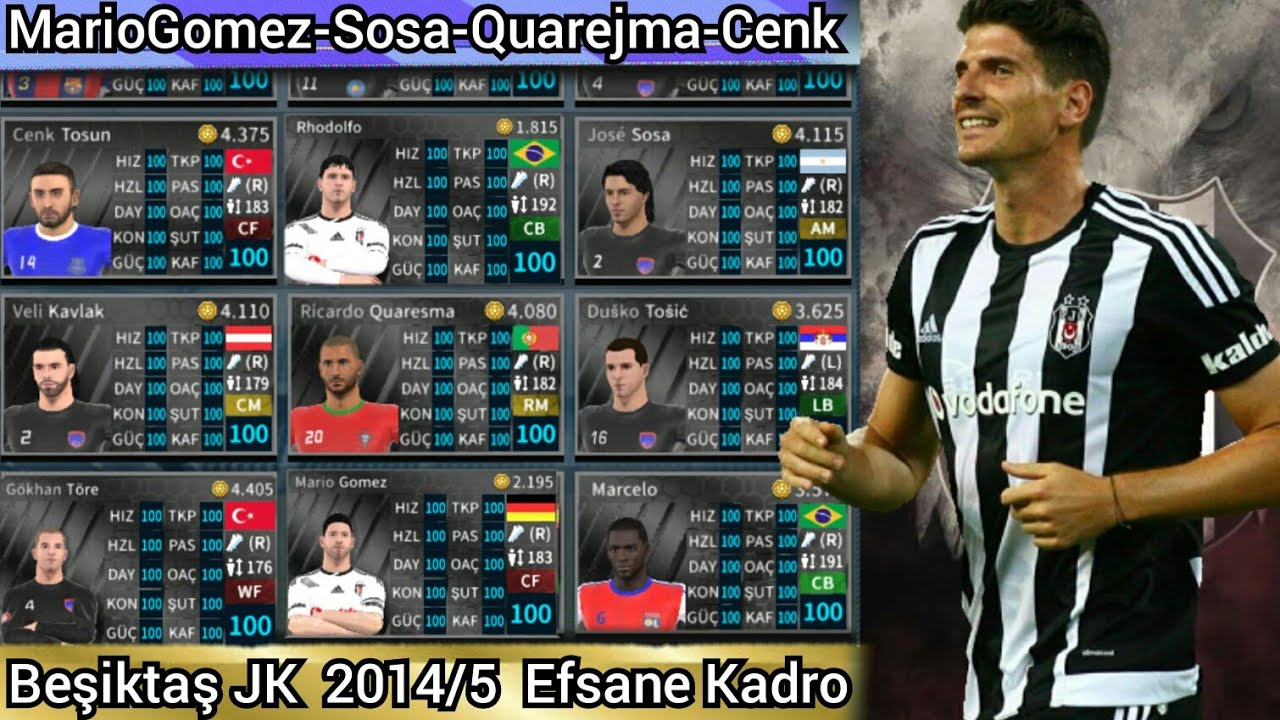 DLS19| Beşiktaş JK 2015/16 Efsane Kadro Yaması  {MarioGomez-Sosa-Quarejma}