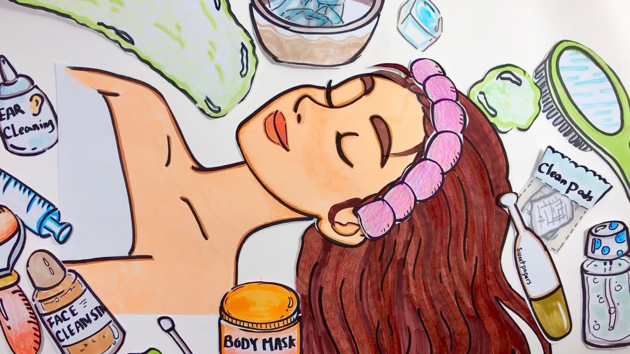 Paper ASMR | Relaxing Skincare Routine for Clear & Glowing Skin✨ #ASMR #paperasmr #facial 
