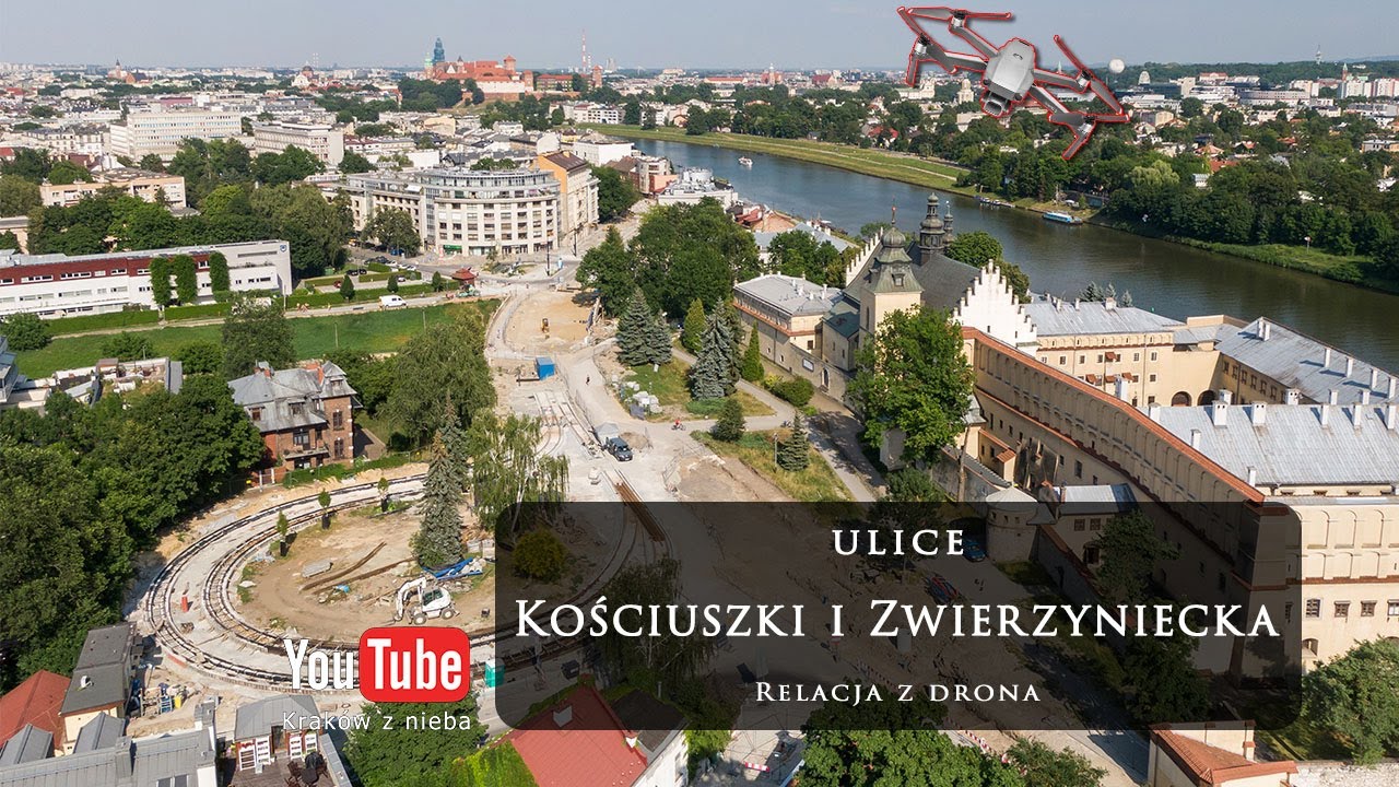 Remont ulic Kościuszki i Zwierzynieckiej - relacja z drona