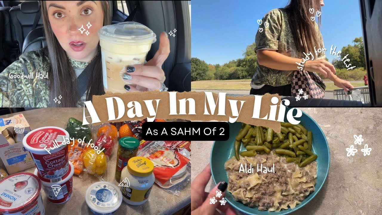 GOODWILL/ ALDI/ WHAT I EAT/ SPEND THE DAY WITH ME/ VLOG AS A SAHM