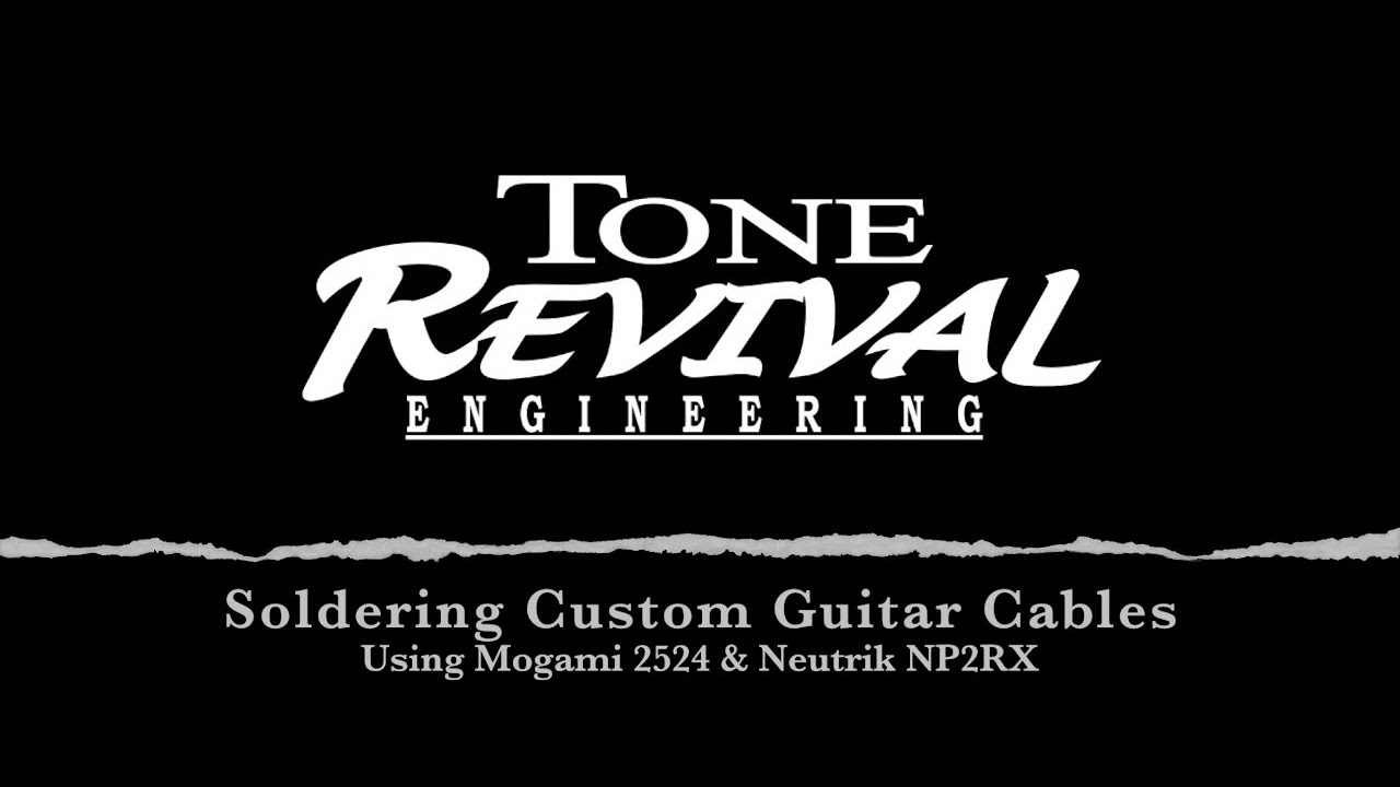 How to Solder Guitar Cables using Mogami 2524 and Neutrik NP2RX Right Angle Jack