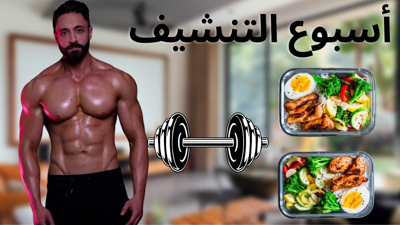 روتين أسبوع التنشيف كامل وجبات تمرين و كارديو