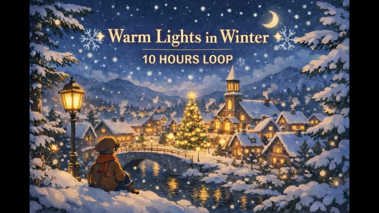 WINTER ANIMATION SERIES | Warm Lights in Winter — Calm Orchestral Music (10 Hours)