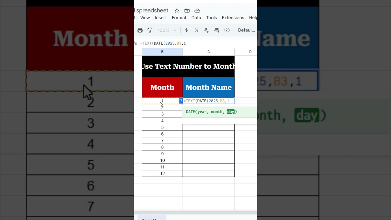 Use to TEXT and DATE Function in google Sheet.