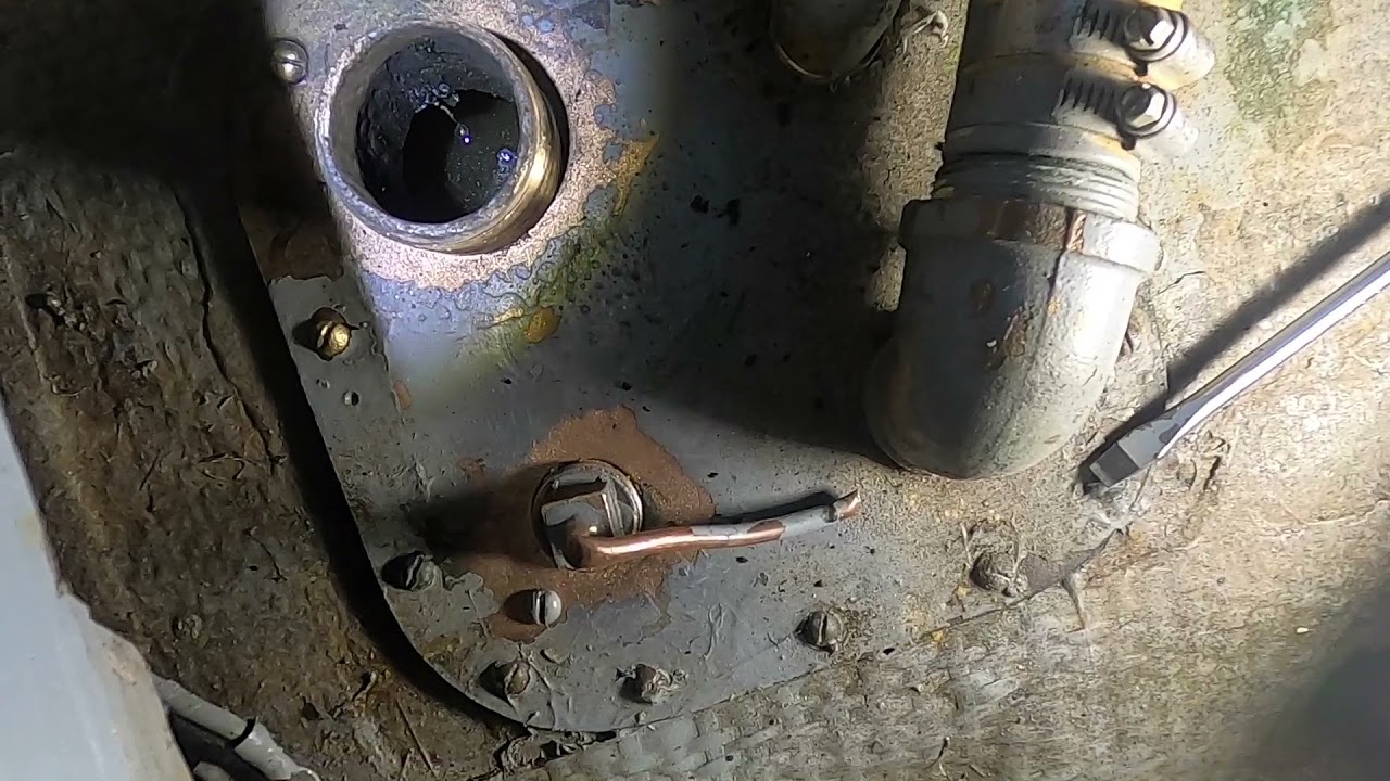 Replacing the holding tank pickup tube on our old Hatteras