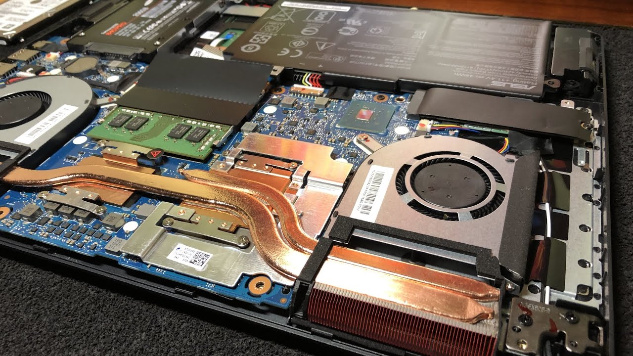Asus FX505GE - Part3 - Разборка/замена HDD на SSD и добавление RAM