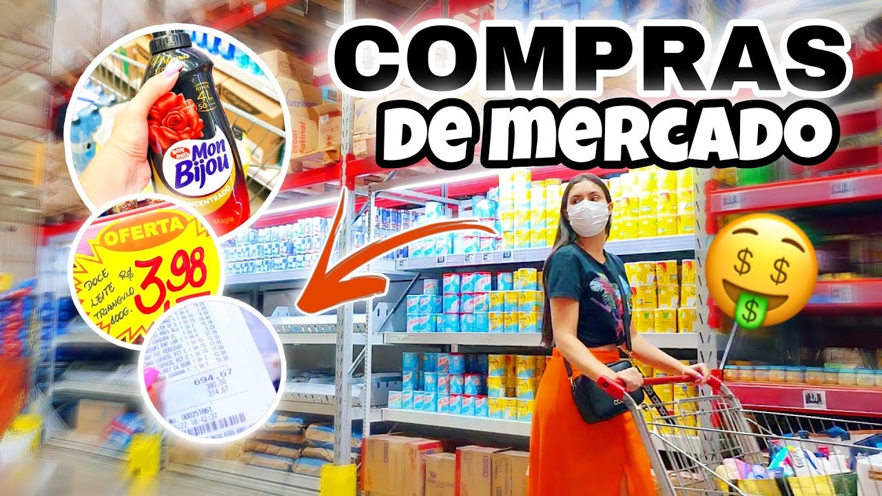 COMPRAS DO M&Ecirc;S COMPLETA NO MERCADO | VLOG NO MERCADO | COM VALORES | ATACADISTA