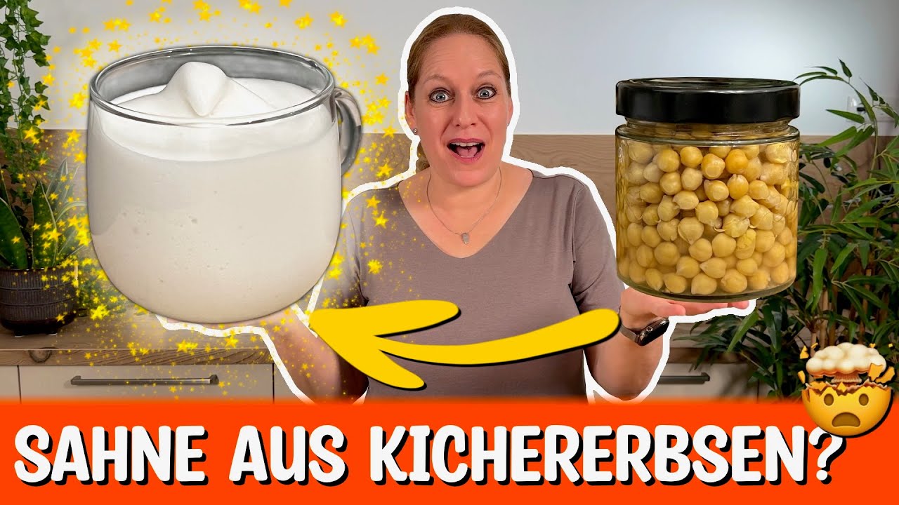 Aquafaba haltbar machen &ndash; vegane Sahne & Eiwei&szlig;-Alternative aus Kichererbsenwasser 😃