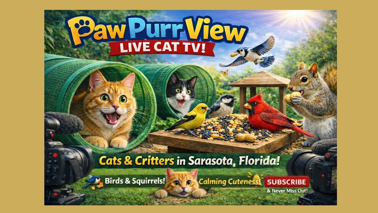 Rescue Cats React to Squirrel Chaos - LIVE from Florida