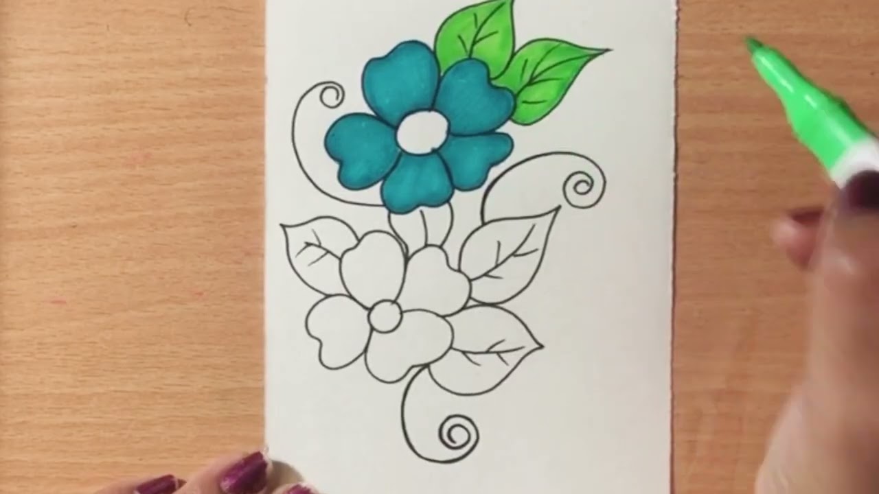 How to draw cute flower 🌸 || Easy drawing 