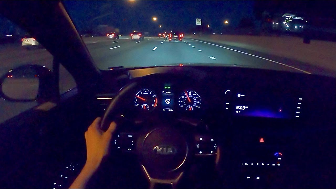 2021 Kia K5 GT-Line AWD - POV Night Drive (Binaural Audio)