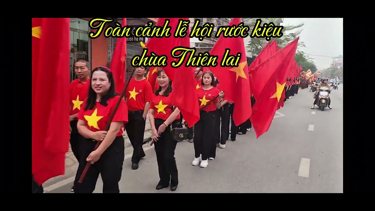 Toàn cảnh ngày hội rước kiệu chùa Thiên lai, Yên Dũng, bắc giang cũ 