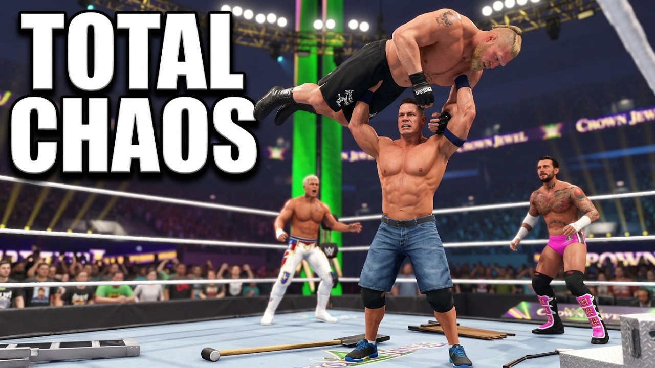 WWE 2K25 | Brock Lesnar vs. John Cena vs. CM Punk vs. AJ Styles & Cody Rhodes