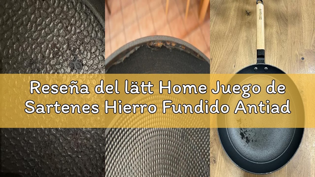 Reseña del lätt Home Juego de Sartenes Hierro Fundido Antiadherente Aptas para Cocina de Inducción G