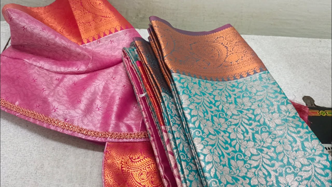 Simple and easy neck design cutting and stitching//set saree #silk saree neck design 
