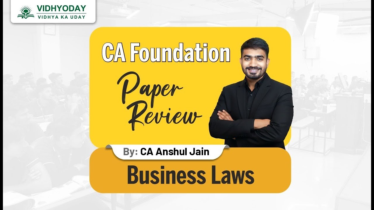 JAN 26 Paper Review | Business Laws | CA Anshul Jain
