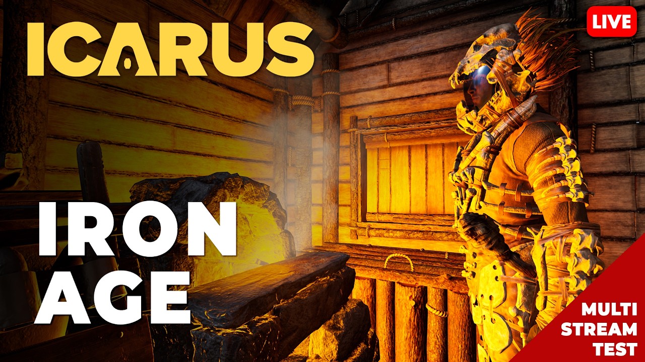 🔴 The Iron Age Begins | Icarus (Testing Multistream)