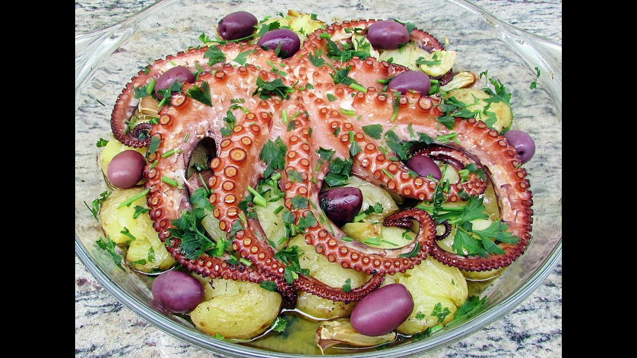 Polvo ao azeite com batatas à portuguesa