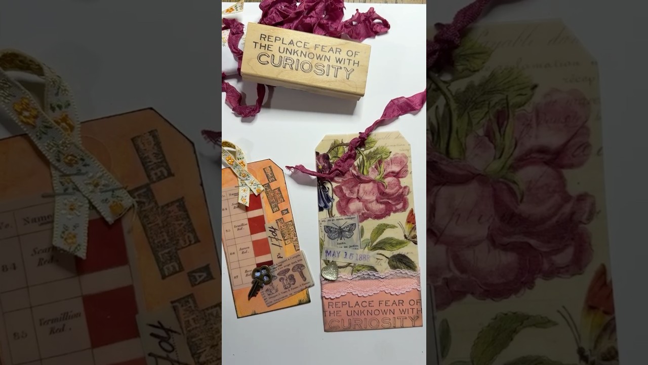 Mixed Media Tags featuring Tim Holtz &  Distress ink
