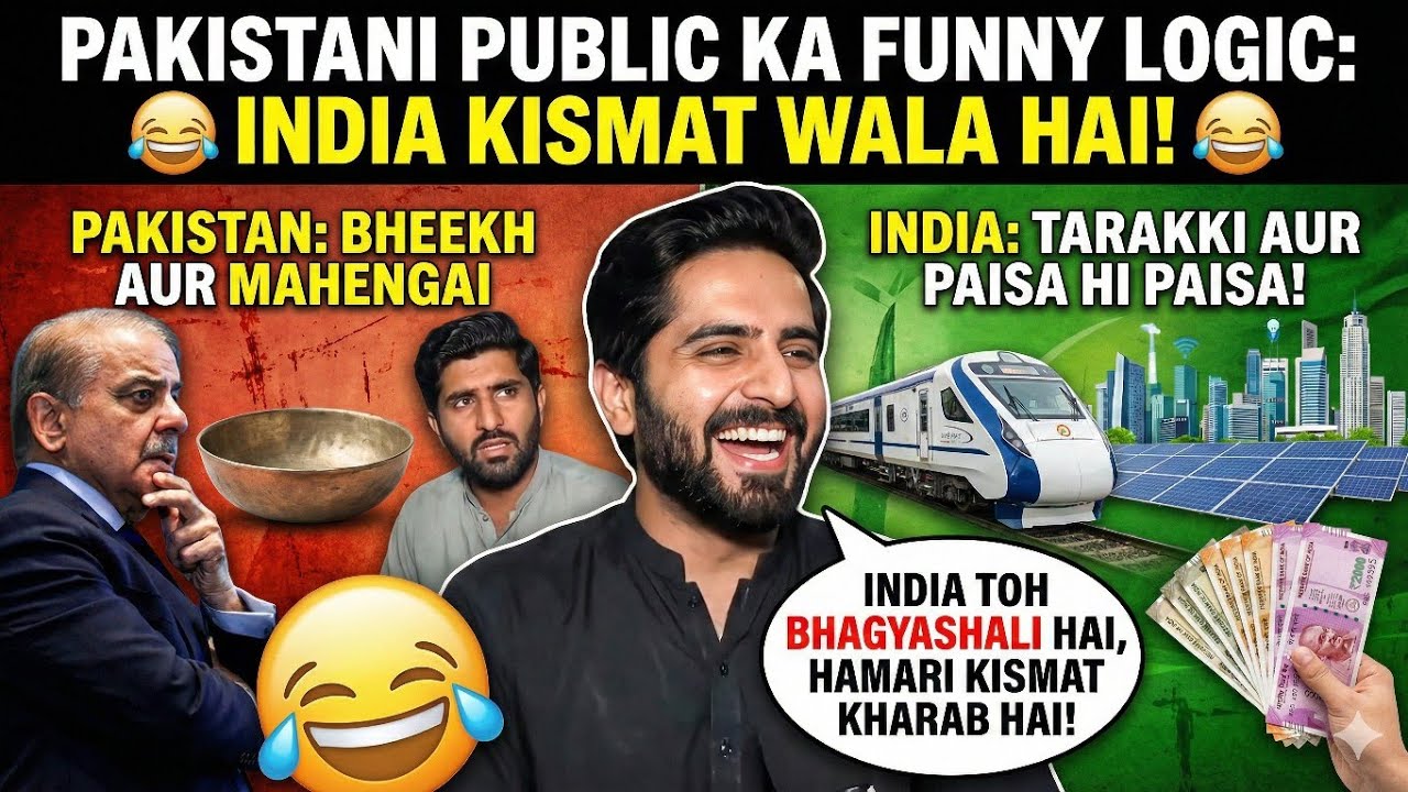 India Kismat Wala Hai? 😂 Pak Public Ka Gazab Logic! | India vs Pak Funny Reaction