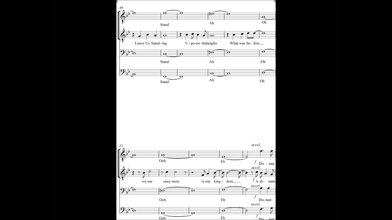 Misty Mountains - The Hobbit Sheet Music (Men's Choir)
