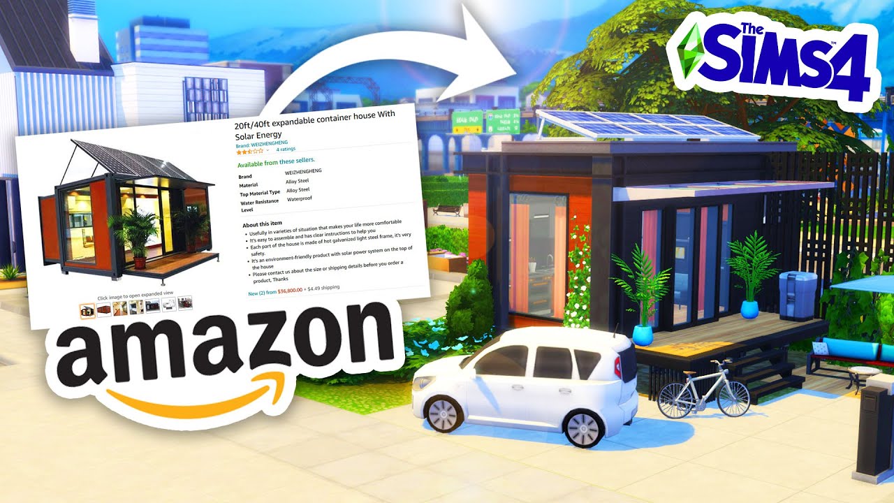 I Built a Container Tiny Home from Amazon in The Sims 4
