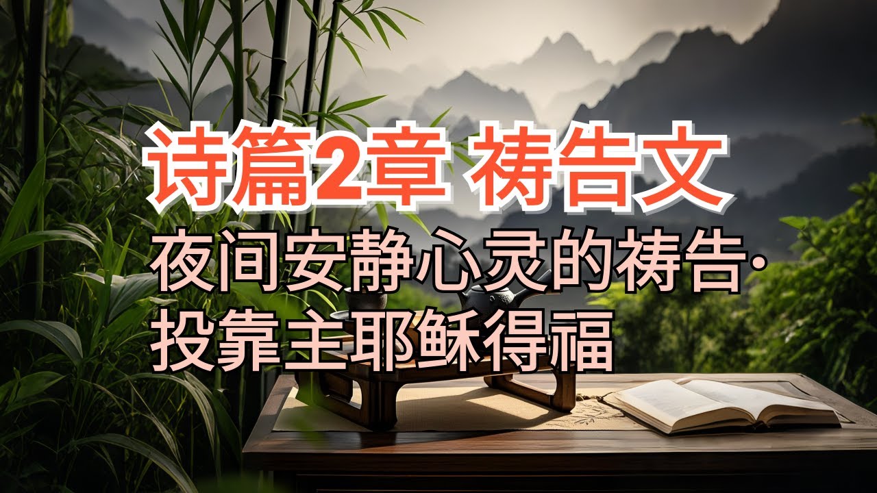 诗篇2章祷告文 | 夜间安静心灵的祷告｜投靠主耶稣得福