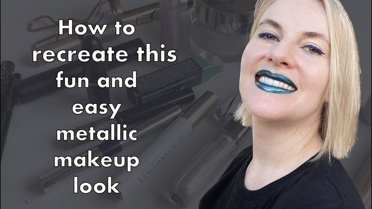 Recreate this metallic makeup look