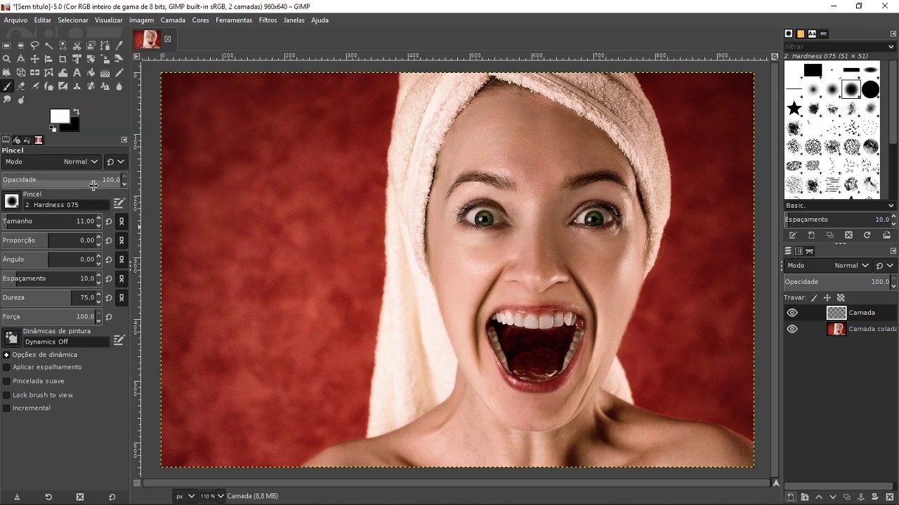 CURSO DE GIMP #08 COMO CLAREAR OS DENTES