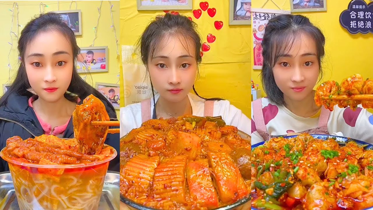 Spicy Chinese Street Food Mukbang – Hotpot, Wide Noodles & Grilled Snacks #79