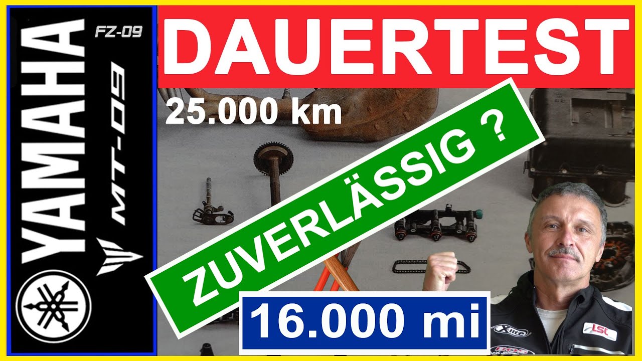 YAMAHA MT-09 - 25000 km Dauertest *** FZ-09 - 16000 Miles Long Distance Test (ENGLISH SUBTITLES)