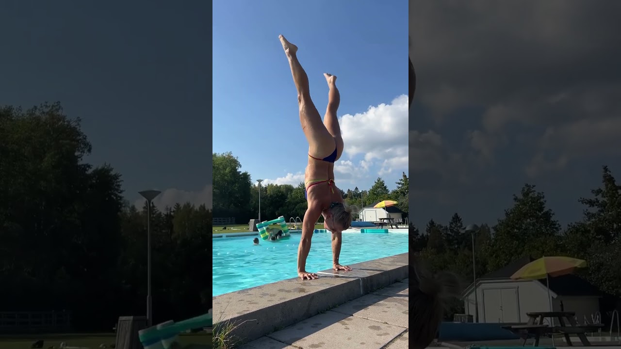 Bro tries my pool exit 💦😅