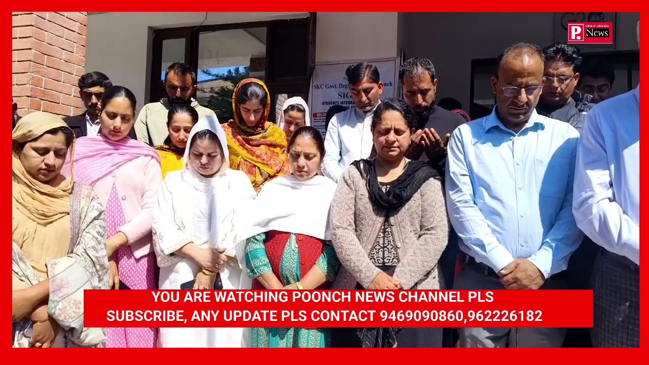 Tribute paid to Dr Tabussum Naz Professer In Zylogey Department at Degree College Poonch, 2-minute s