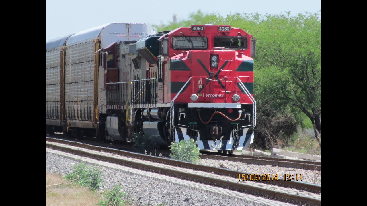 Trenes de Ferromex en Leon, Gto  15 Marzo 2014