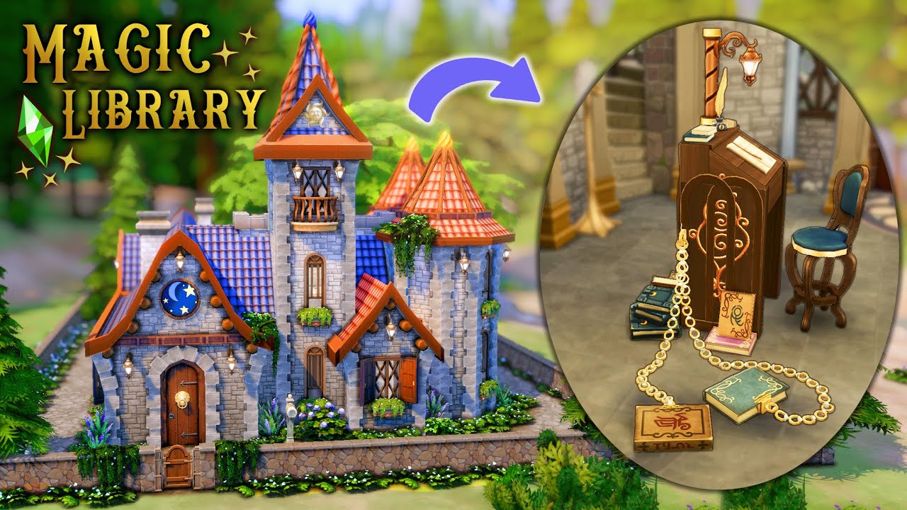 ✨ Magic Library ✨ || Sims 4 Speedbuild || Base Game + Realm of Magic