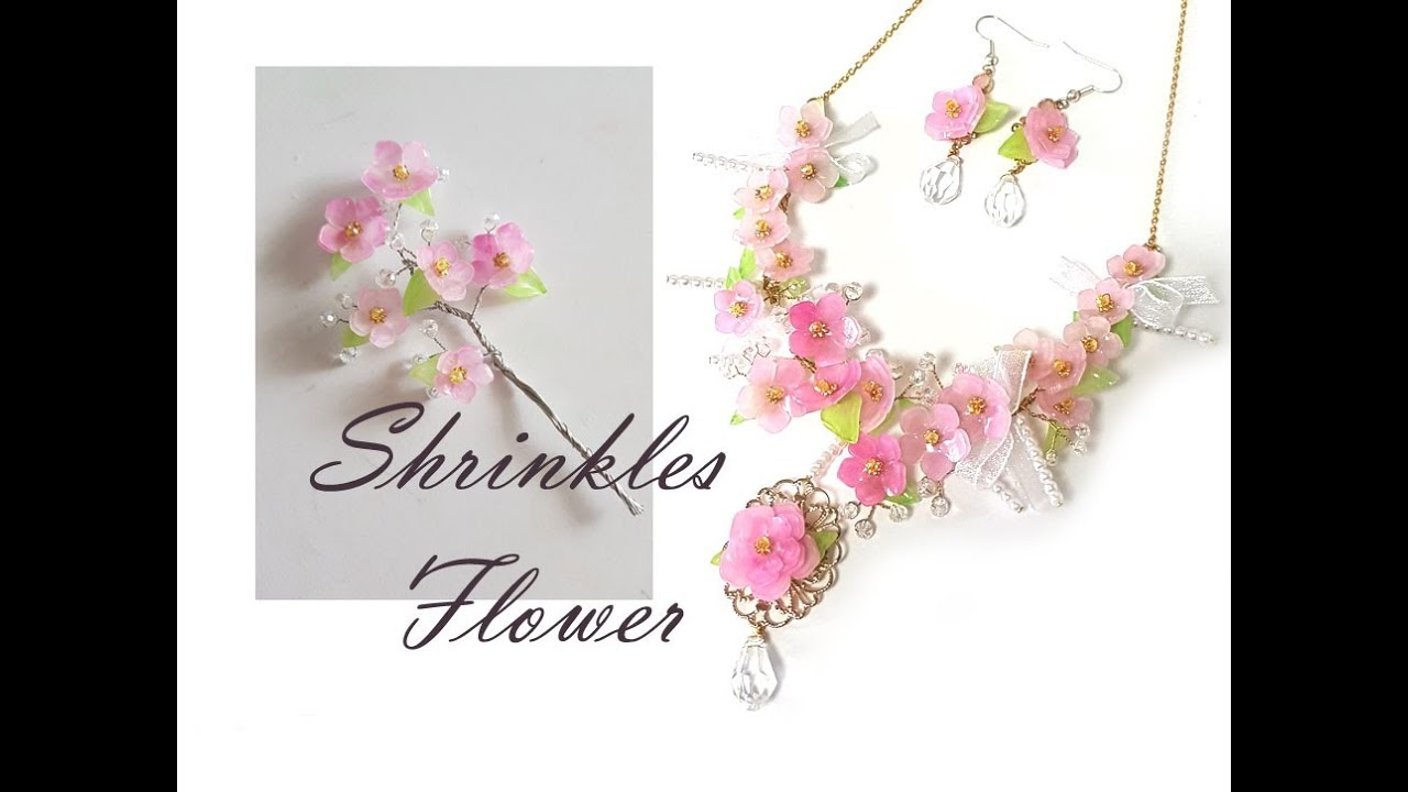 [슈링클스] 입체 슈링클스 꽃 shrinkles flower - 3D Shrink Plastic/Shrinky Dinks/プラバン/free pattern