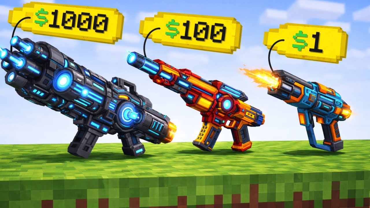 Minecraft, But You Can Buy SUPER Guns!