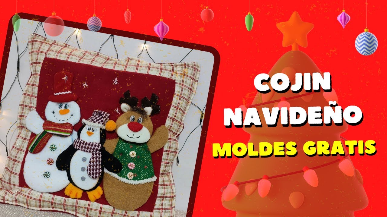 Cojín Navideño - Moldes Gratis