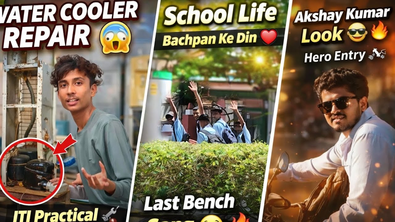 “ITI Life થી Hero Entry સુધી 😎🔥”“School Life + ITI Practical Vlog” #gujarativlog #coolerrepair