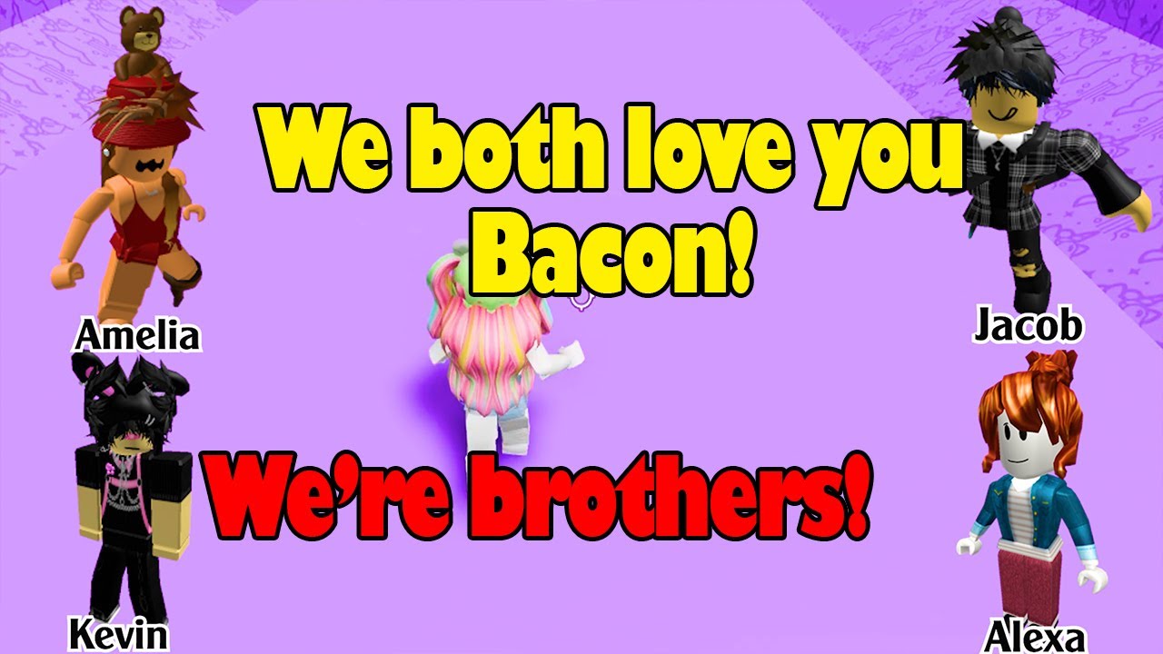 🐷TEXT TO SPEECH🐽 Me and my Bro are attracted by a beautiful BACON and the battle for love ❣️