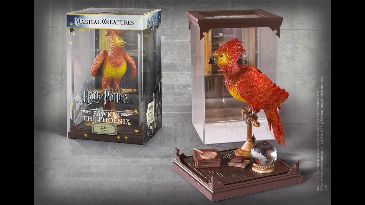 Harry Potter Creature Magiche 8 Fawkes The Phoenix La Fenice Noble Collection Figure Rosso NN7540