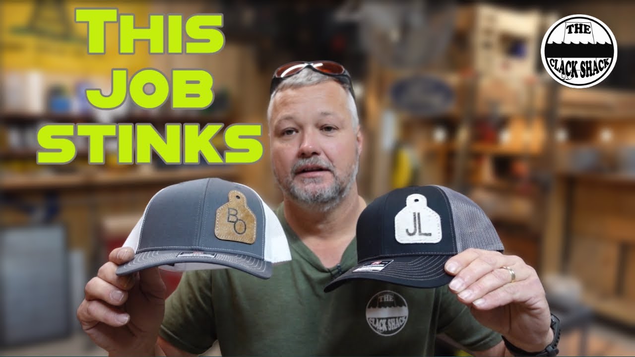 This job STINKS- Engraving cowhide