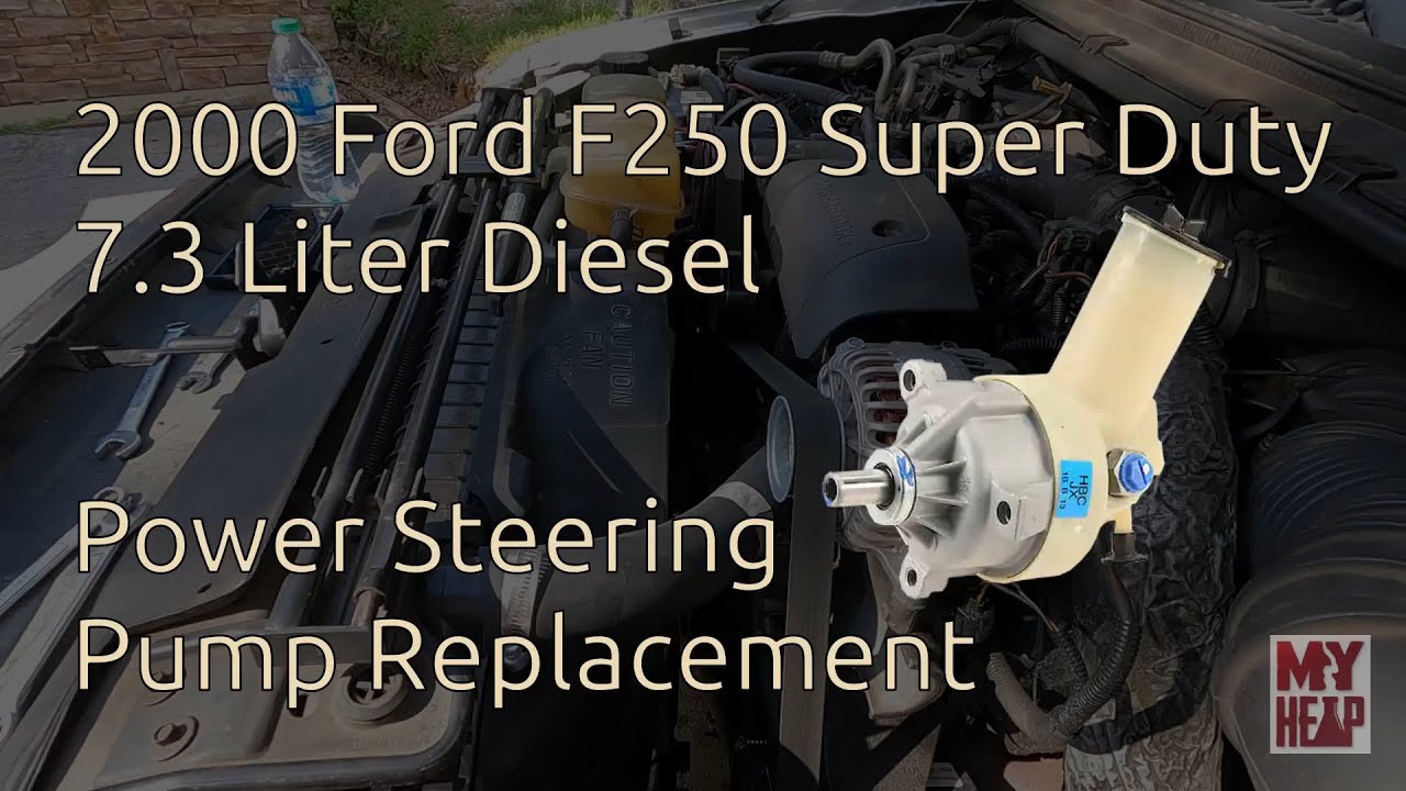 Замена насоса гидроусилителя руля на Ford F 250 Super Duty с 7,3-литровым дизельным двигателем