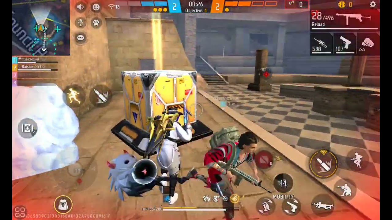 After long time playing free fire and selects too much