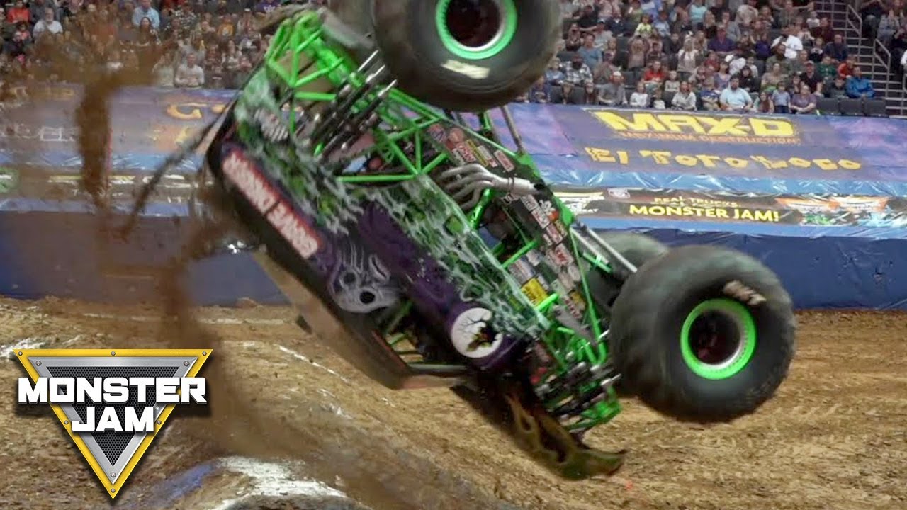 Grave Digger back-to-back flip! Monster Jam | Charlotte 2020 | Monster Jam