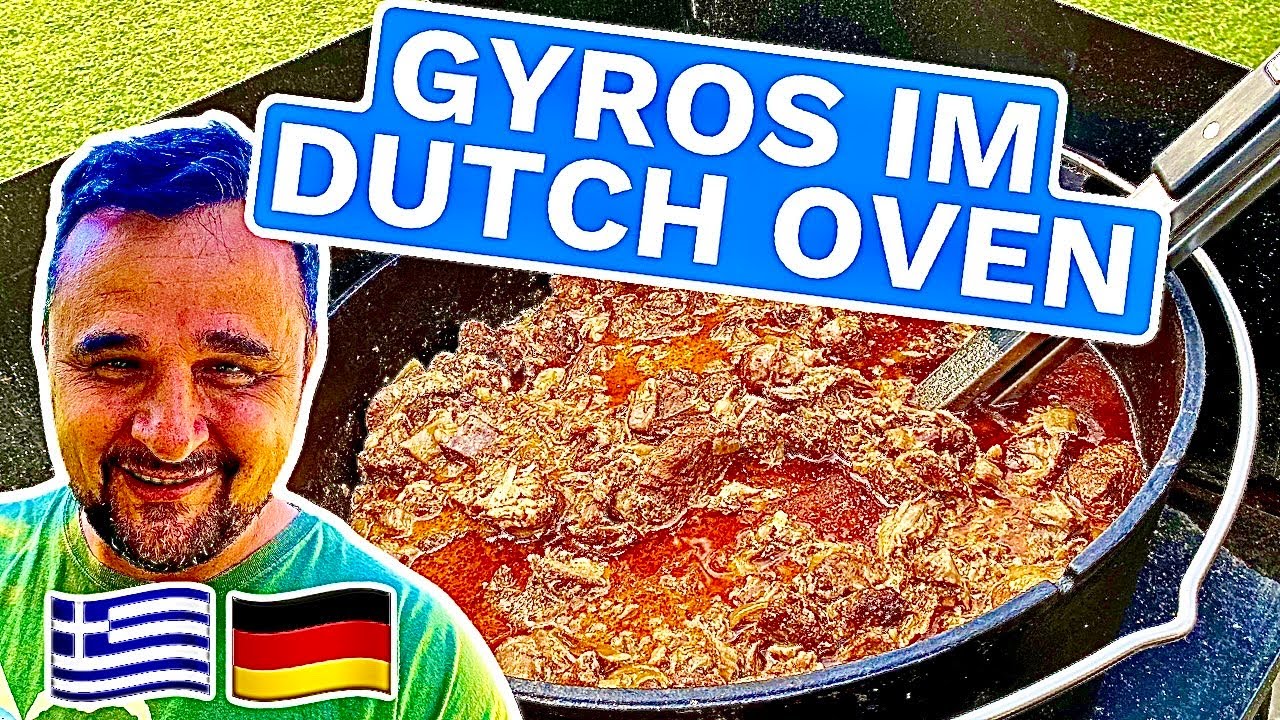 🍖🐷🔥 GYROS SCHICHTFLEISCH im DUTCH OVEN grillen --- Klaus grillt