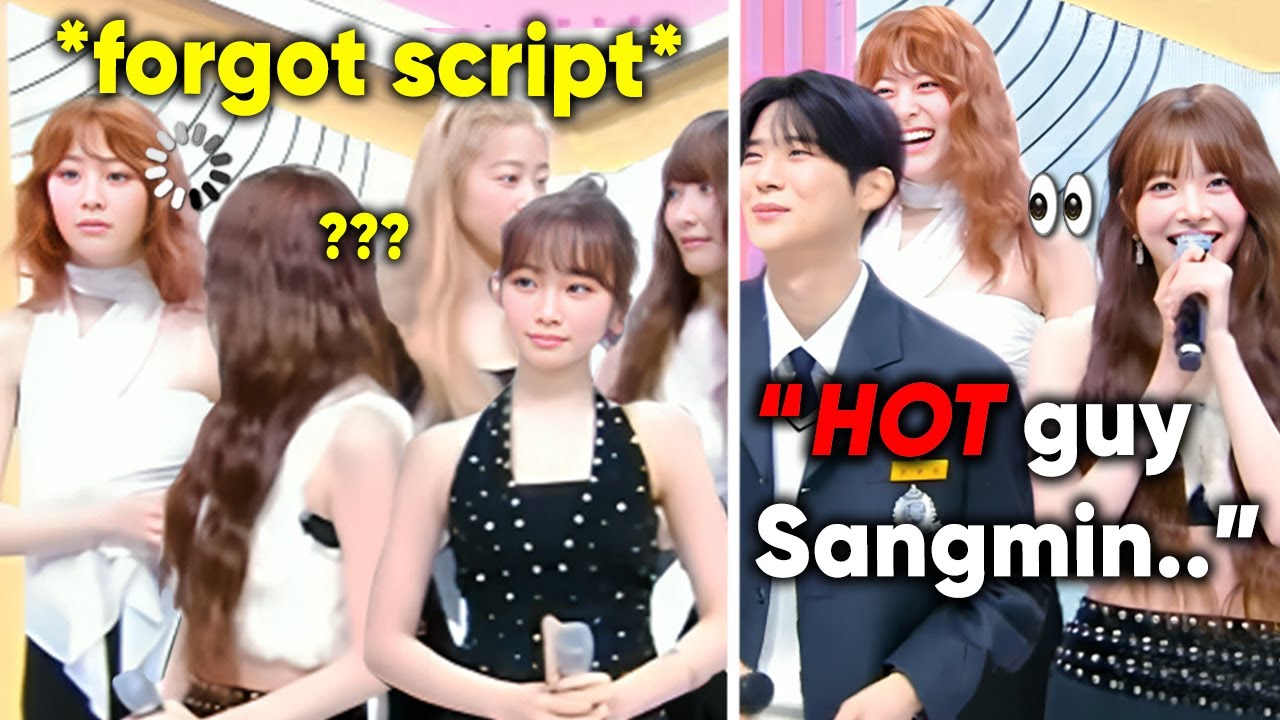 YUNJIN forgets script, EUNCHAE disses Sangmin (