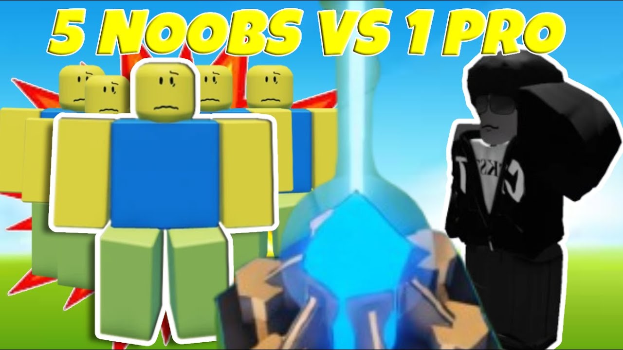 Can 5 Noobs Beat 1 Pro? (Roblox)