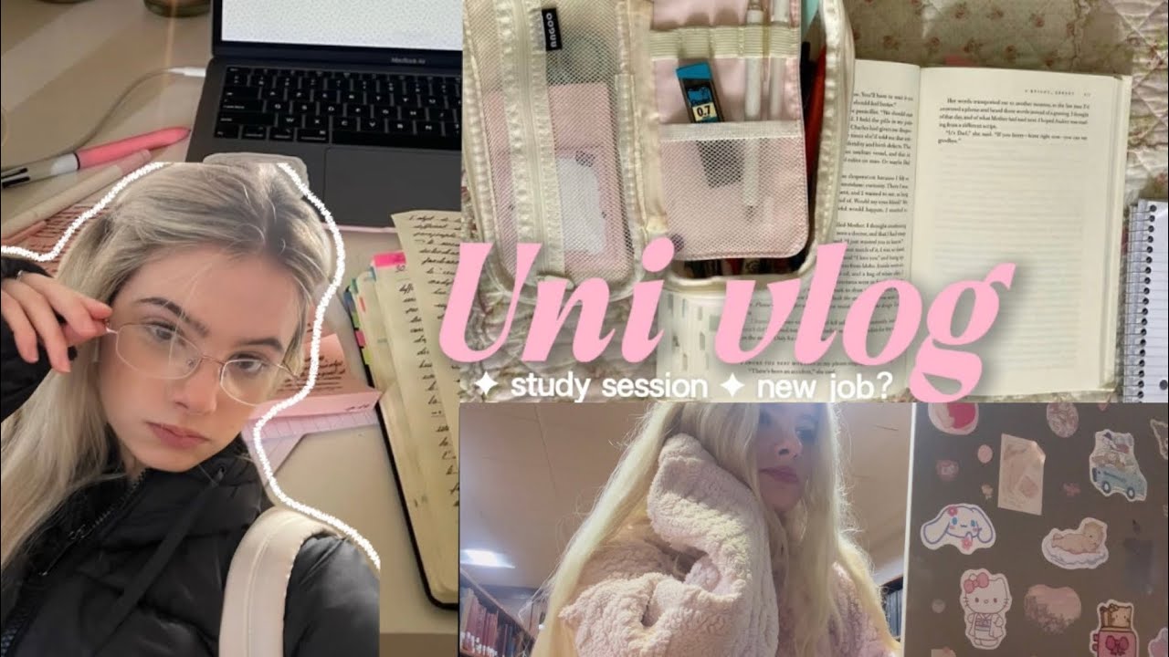 Uni vlog 🧸 | study with me, getting out my comfort zone, good food and new job?