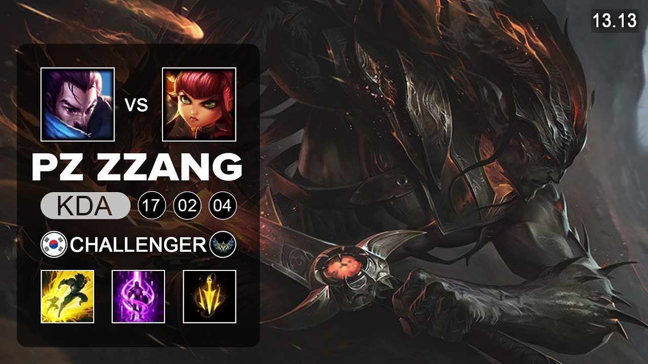 Pz ZZang Yasuo vs Annie Mid - KR Challenger - Patch 13.13 Season 13